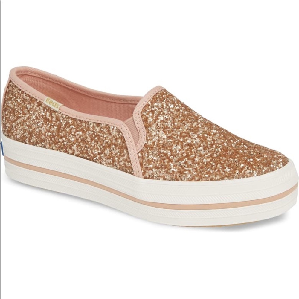 Keds Kate Spade Triple Decker Rose Gold Sneakers